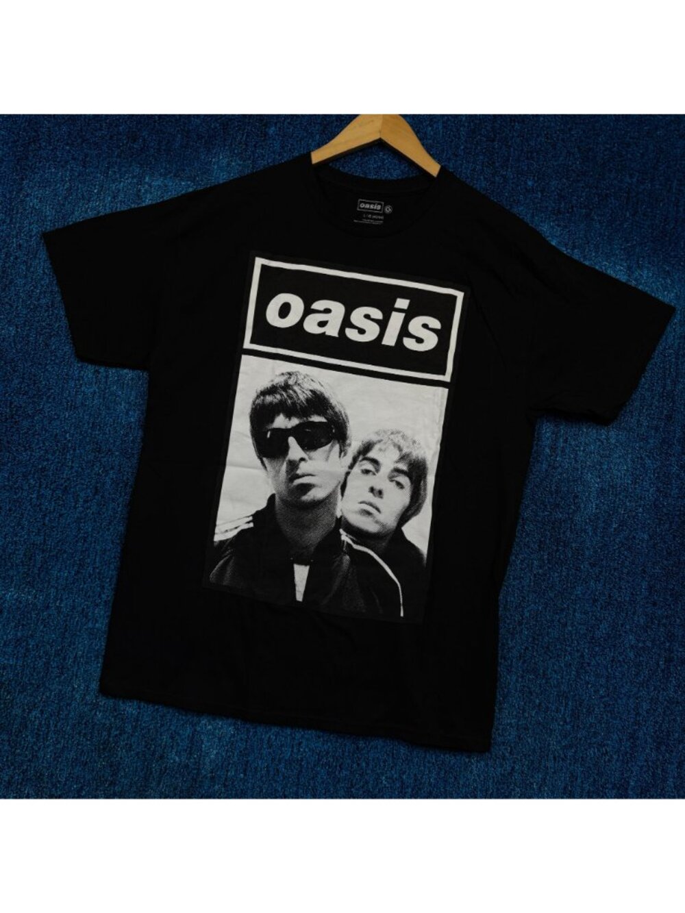 Oasis Definitely Maybe Album Gallaghers Britpop Poster Tee L View 3